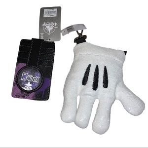 Disney Haunted Mansion Card Holder plus Mickey Mouse sequin Glove Coin Holder